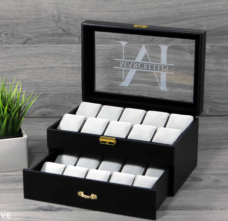 Custom engraved watch box