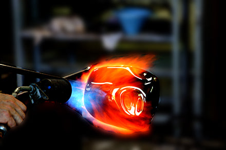 Art glass making , custom art glass, art glass awards being made, art glass abstract