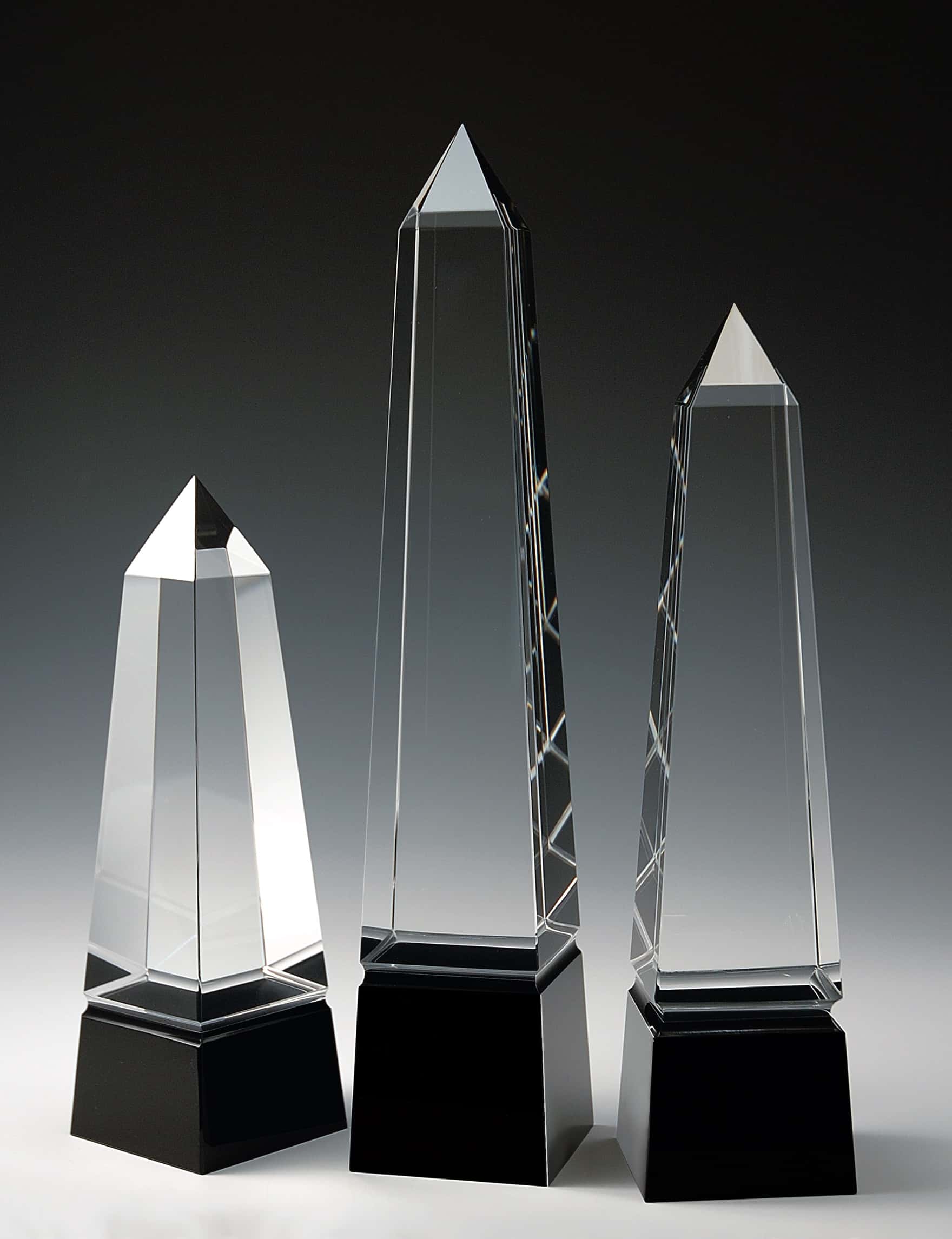 black obelisk crystal award, custom crystal award Crystal Award, Corporate Crystal Award