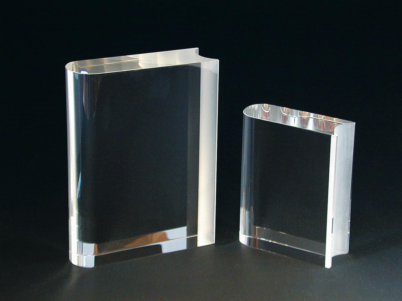 Crystal book customizable with texts and logos