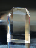 faceted arch shaped crystal award, high quality k9 optical crystal glass award