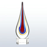 abstract glass sculpture, art glass award, custom award, custom abstract award, modern award ,art glass , abstract glass