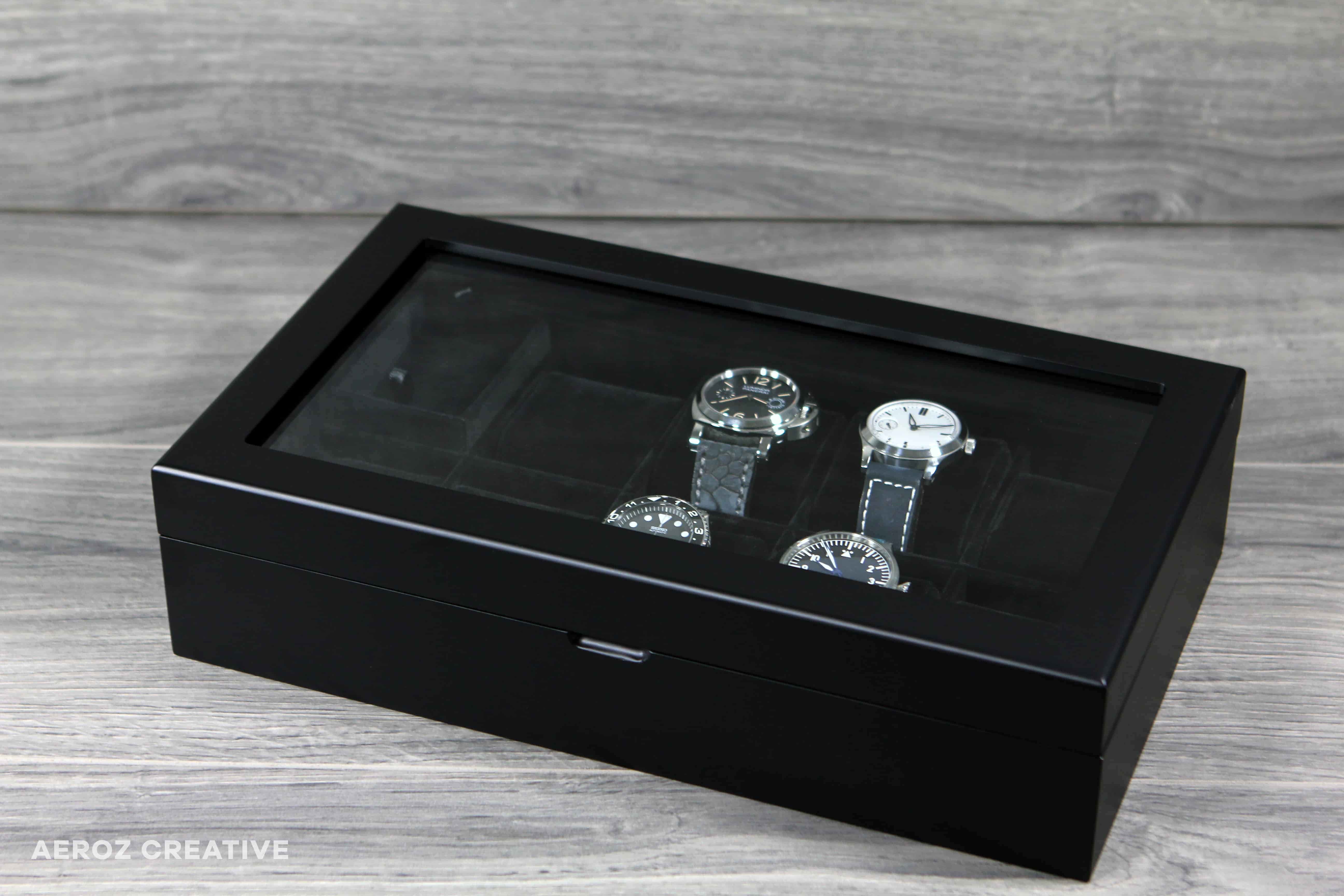 custom watch box , engraved watch box , personalized watch box
