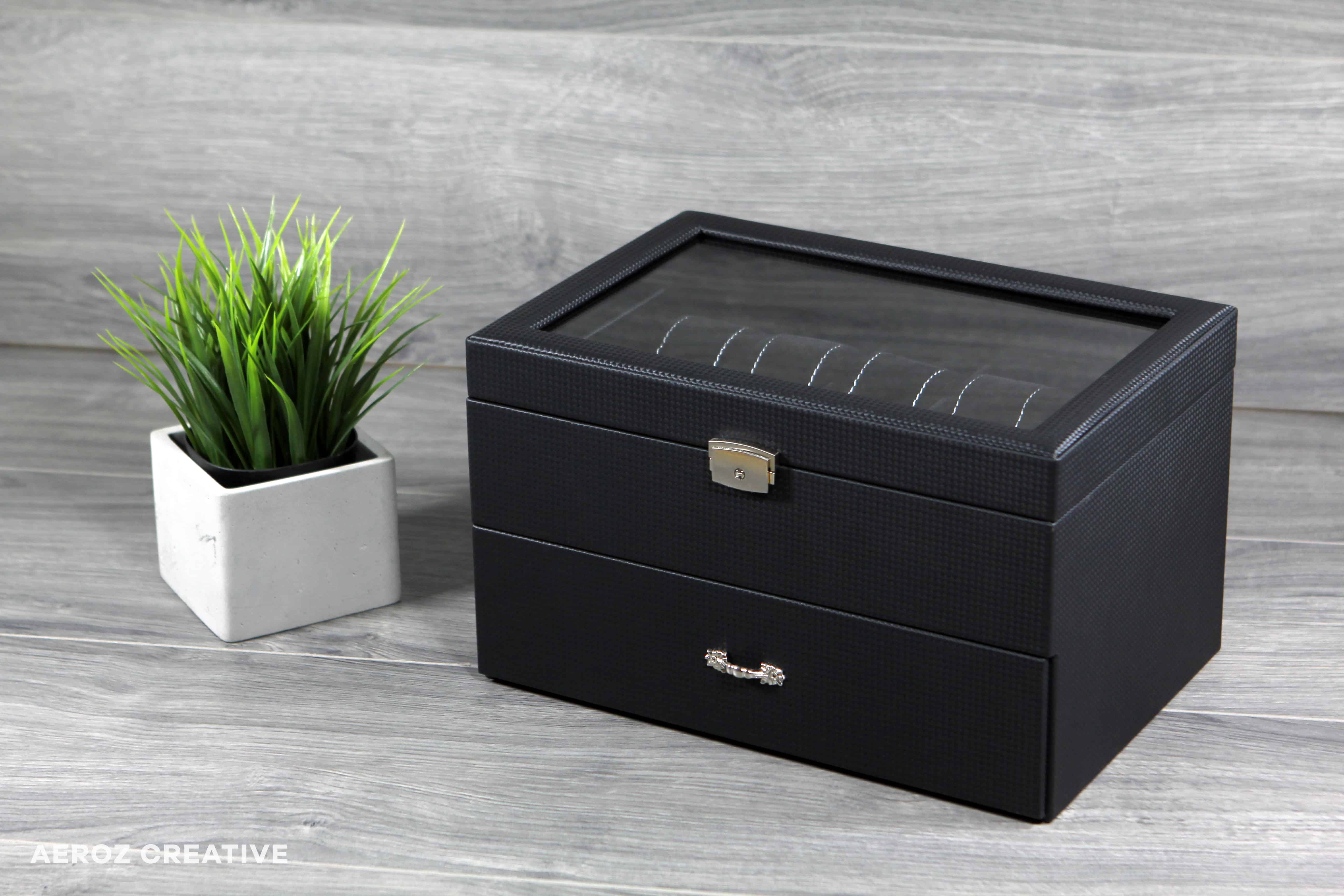 Valkyrie Carbon Black 20 Slot Watch Box