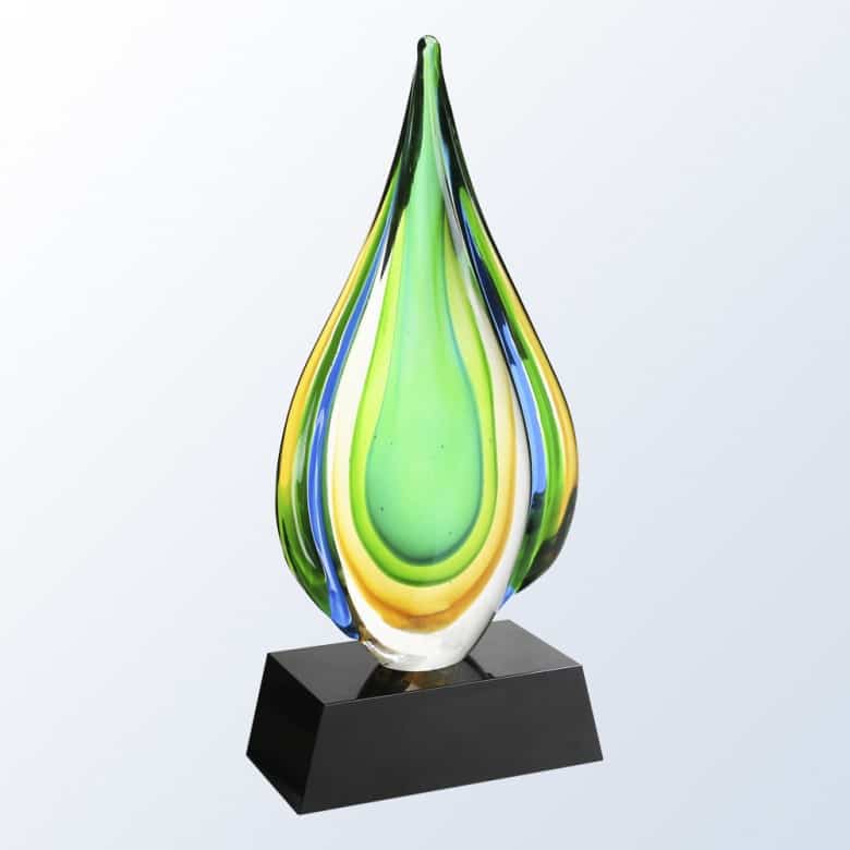 art glass, art glass crystal awards, custom crystal awards, custom awards, abstract awards, glass art
