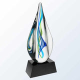 art glass, art glass crystal awards, custom crystal awards, custom awards, abstract awards