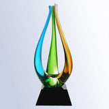 art glass, art glass crystal awards, custom crystal awards, custom awards, abstract awards, glass art