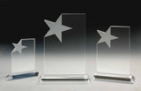Antares Star Crystal Penal Award, customizable with text and logos, crystal award