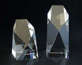 Avalon Tower Crystal Award customizable with texts and logos, pentagon crystal award pillar engraved 