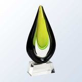 custom crystal award, glass award, art glass award, art glass, art glass abstract award