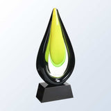 custom crystal award, glass award, art glass award, art glass, art glass abstract award